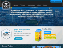 Tablet Screenshot of professionalroofconsultants.com